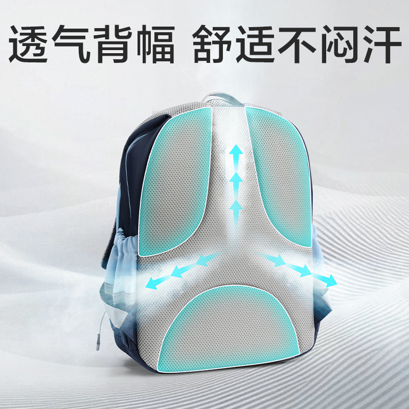 得力BB230學(xué)院派分區(qū)王書包(藍)(個)