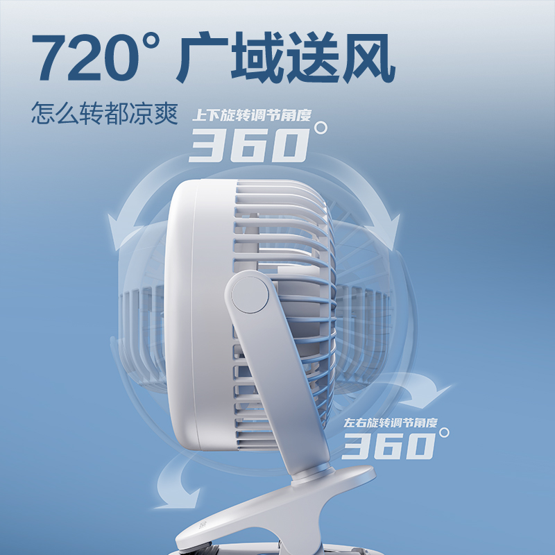 得力LK220插電款臺夾風扇(白)(臺)