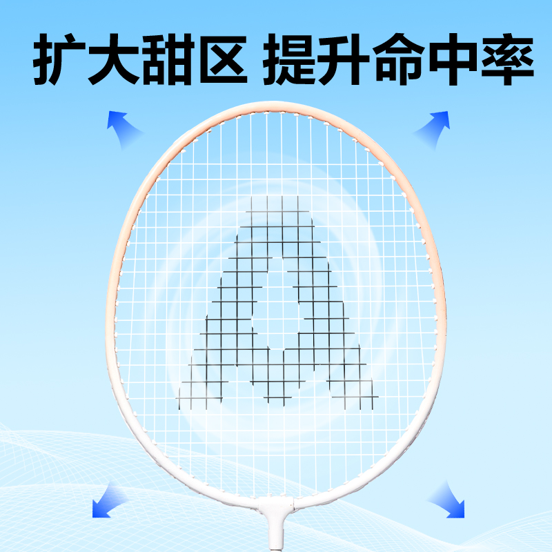 安格耐特FH122-6鐵合金羽毛球拍(對拍裝)(粉白、綠白)(付)