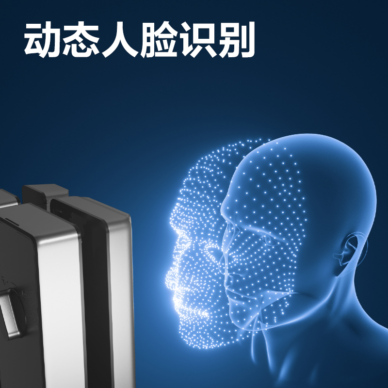 得力AC216無框玻璃門人臉指紋鎖(無地插款)(銀)(臺)