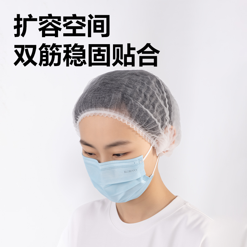 得力LQ657無紡布發(fā)帽(白)(250g/100只)(16cm)