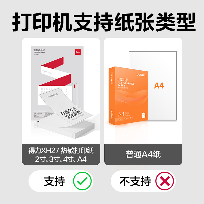 得力GE830A4錯題打印機(云階白)(臺)