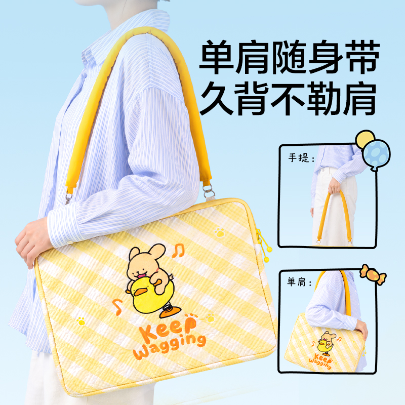 紐賽NS1387-D線條小狗多功能電腦包(黃)(個)