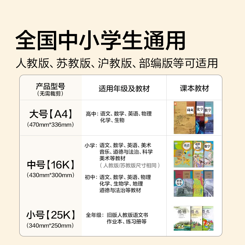 得力NS1802-A4紐賽排氣槽分段貼包書膜10張(混)(包)