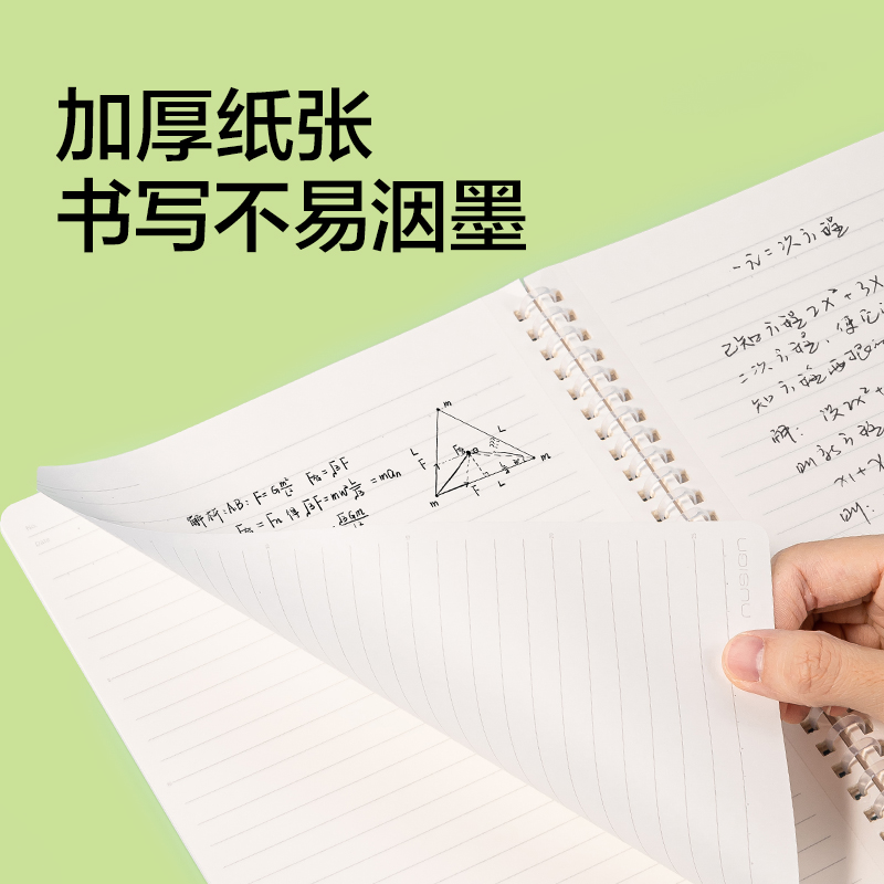 紐賽NS1126-D線條小狗軟螺旋本-B5(綠)(60張/本)